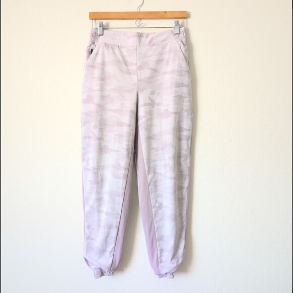 Athleta Brooklyn Ankle Pants Lined in Camo Lux Shasta Jogger Purple Size 6 - Picture 7 of 12